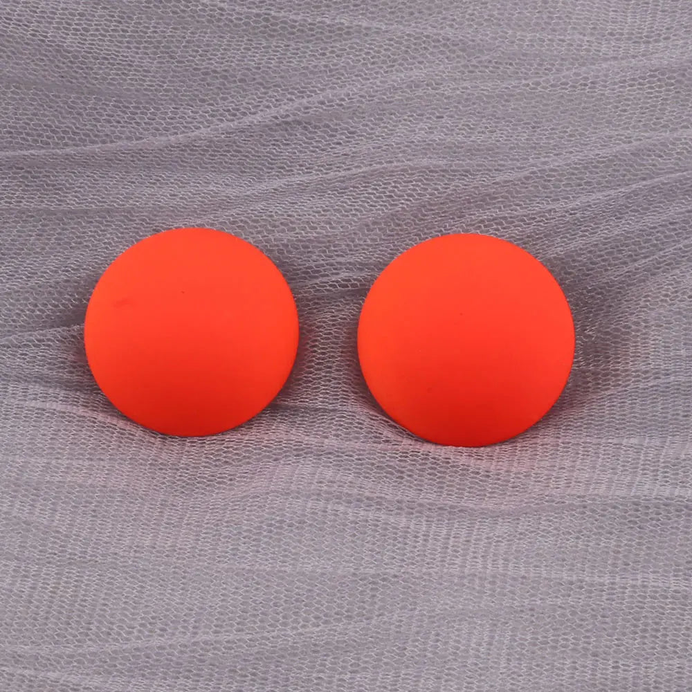 Geometry Neon Round Square Acrylic Earrings