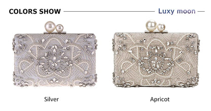 Beaded Crystal Wedding Clutch Bag