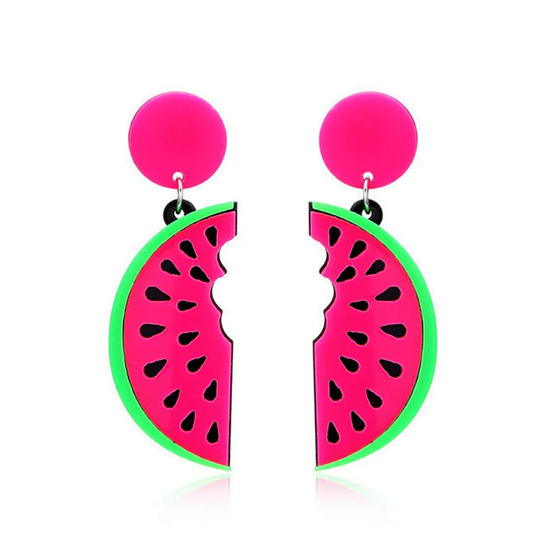 Fruit Vegetables Acrylic Drop Earrings