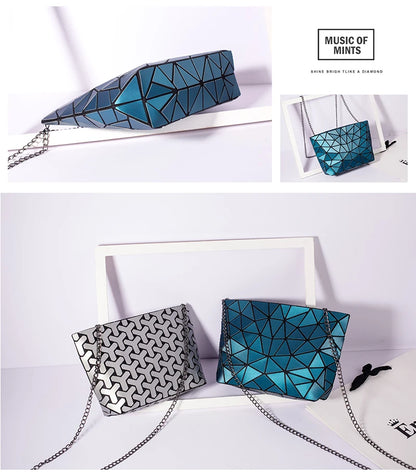Geometric Chain Crossbody Shoulder Bag