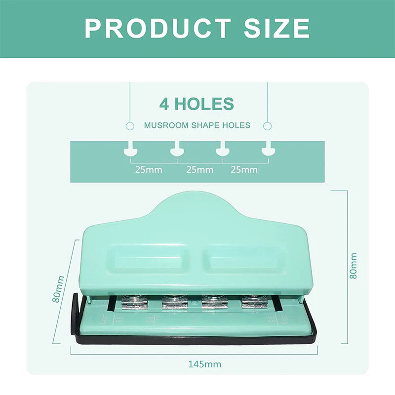 Mushroom Hole Paper Punch for Discbound Notebooks