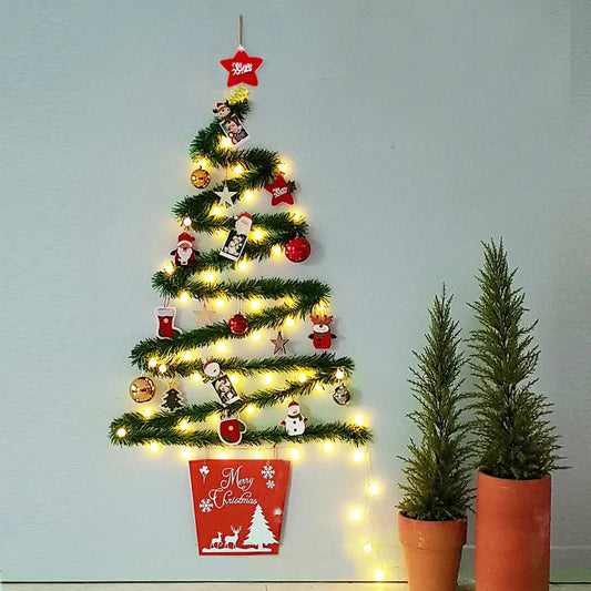 DIY Light-Up Christmas Wall Tree