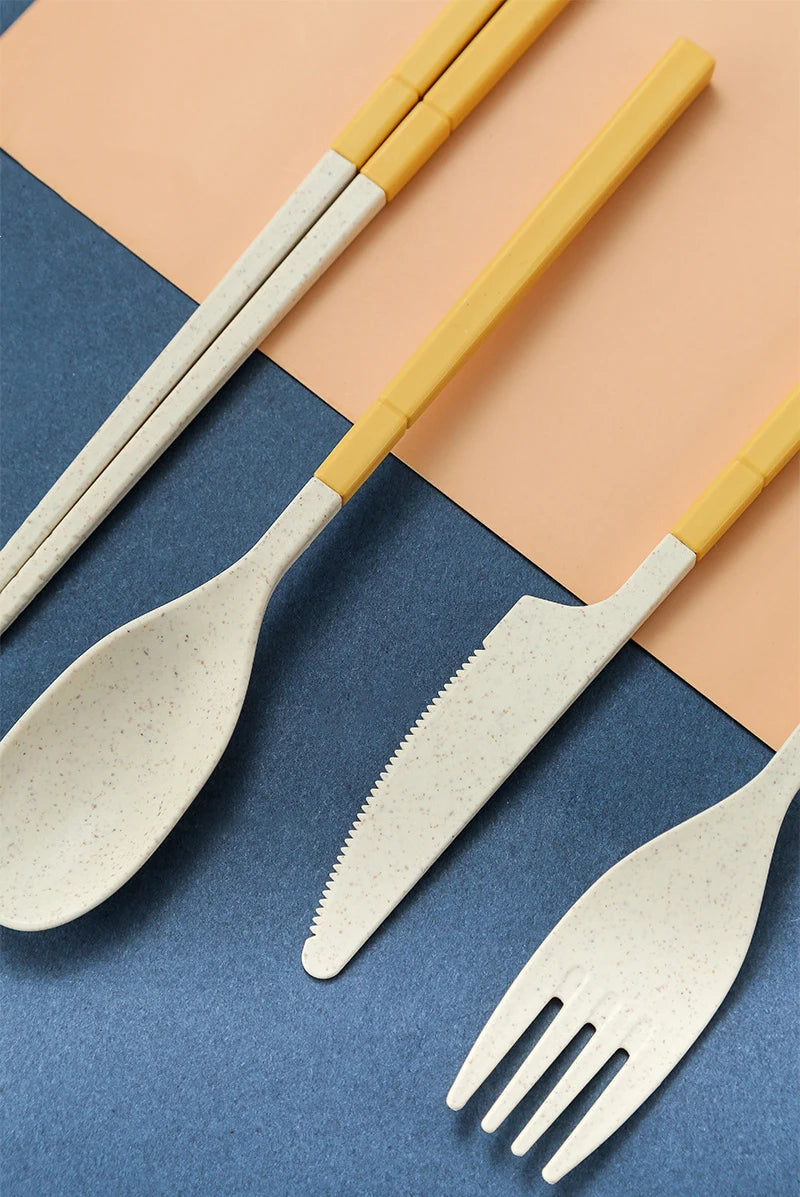 Portable Wheat Straw Cutlery Set