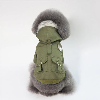 Warm Cotton Winter Dog Jacket Hoodie