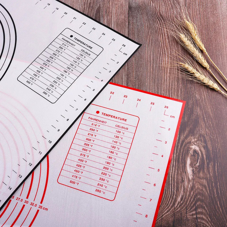 Fiberglass Silicone Baking Mat with Measurement Guide