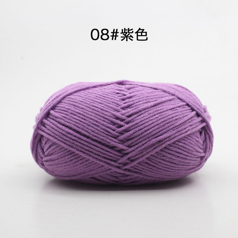 50g/Set 4ply Milk Cotton Knitting Wool Yarn