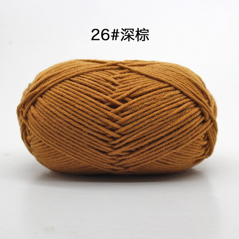 50g/Set 4ply Milk Cotton Knitting Wool Yarn