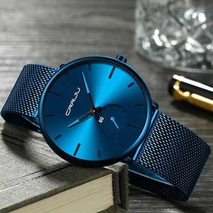 2150 Men's Stainless Steel Blue Quartz Watch