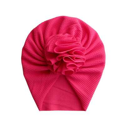 Cute Flower Baby Girl Hat Solid Color Newborn Infant Cap