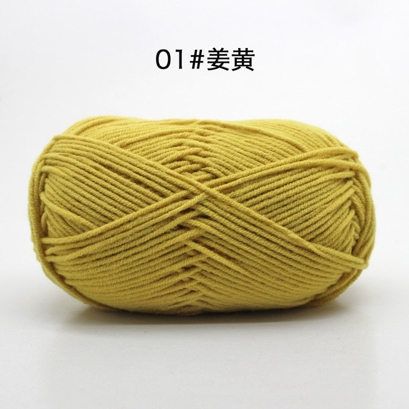 50g/Set 4ply Milk Cotton Knitting Wool Yarn