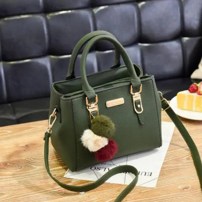 Large Capacity PU Leather Shopper Tote Bag