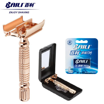 Rose Gold Butterfly Safety Razor