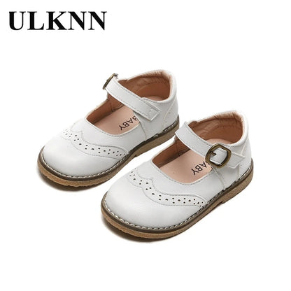 ULKNN Girls Leather Shoes