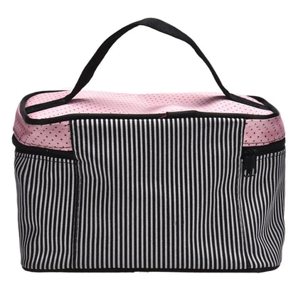 Women’s Striped Travel Cosmetic Bag