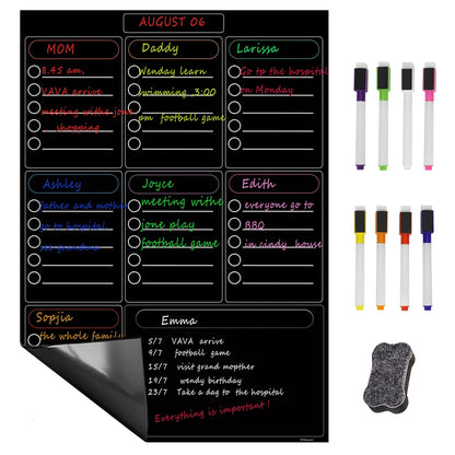 Magnetic Weekly Planner Whiteboard for Fridge
