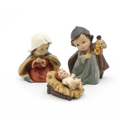 11-Piece Resin Christmas Nativity Figurine Set