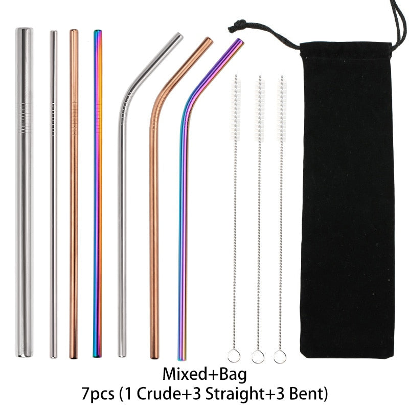 Metal Reusable 304 Stainless Steel Straws