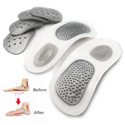 1Set Flatfoot Massage Orthotics insoles Cubitus Varus Orthopedic Feet Care Flatfoot Correction Arch Support Orthopedic Cushion