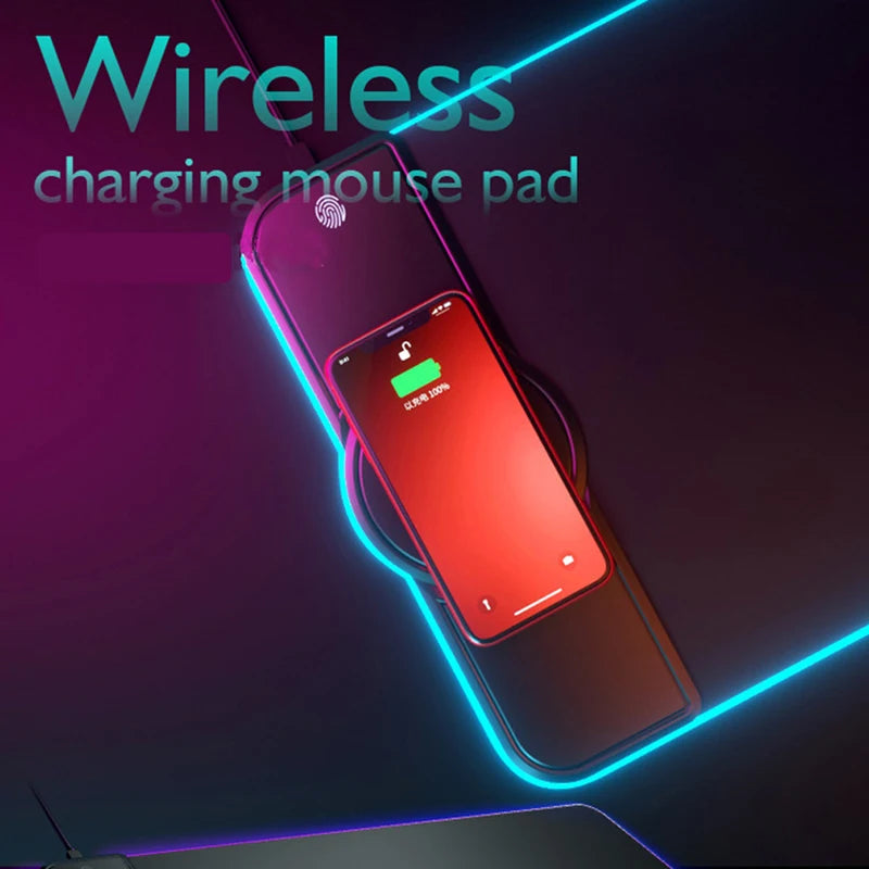 Wireless Charging RGB Luminous Mouse Pad Charger