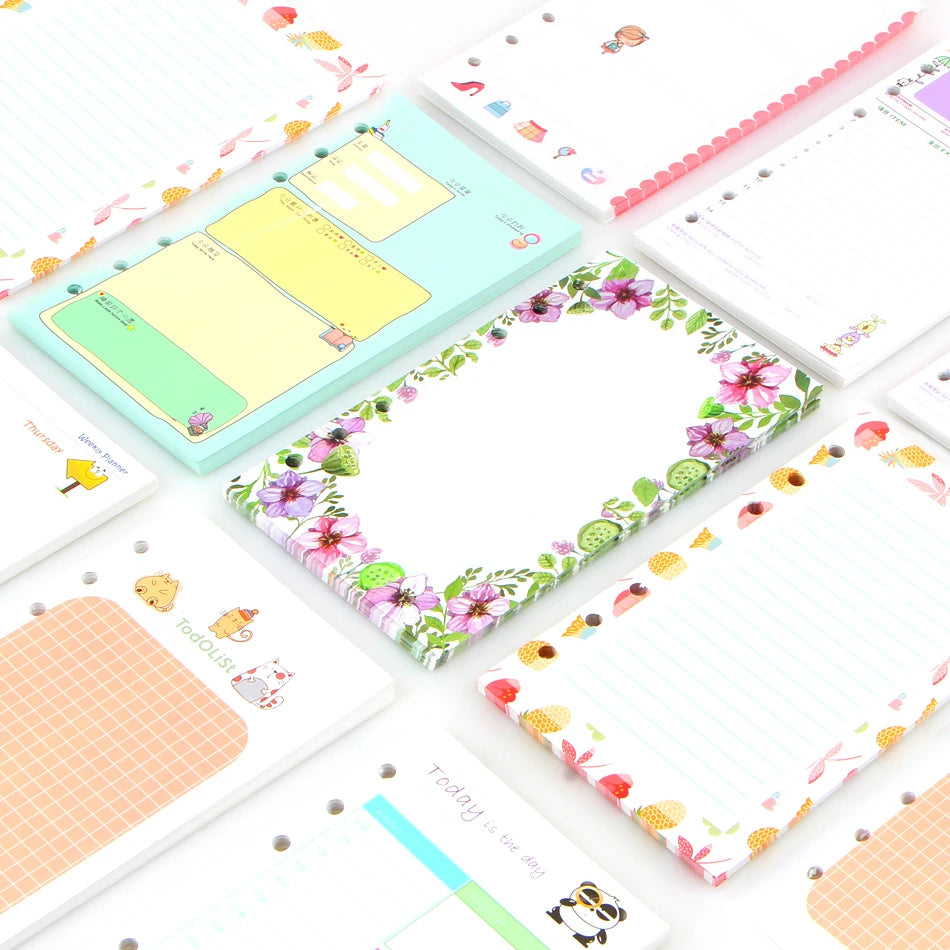 A5 A6 6Holes Notebook Filler Papers