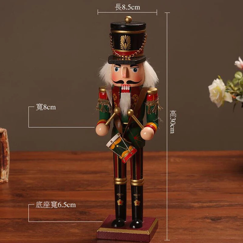 Wooden Nutcracker Soldier Figurines Ornaments