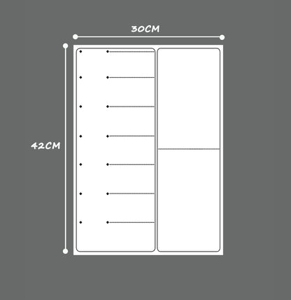 Magnetic A3 Weekly Planner Board Set for Refrigerator