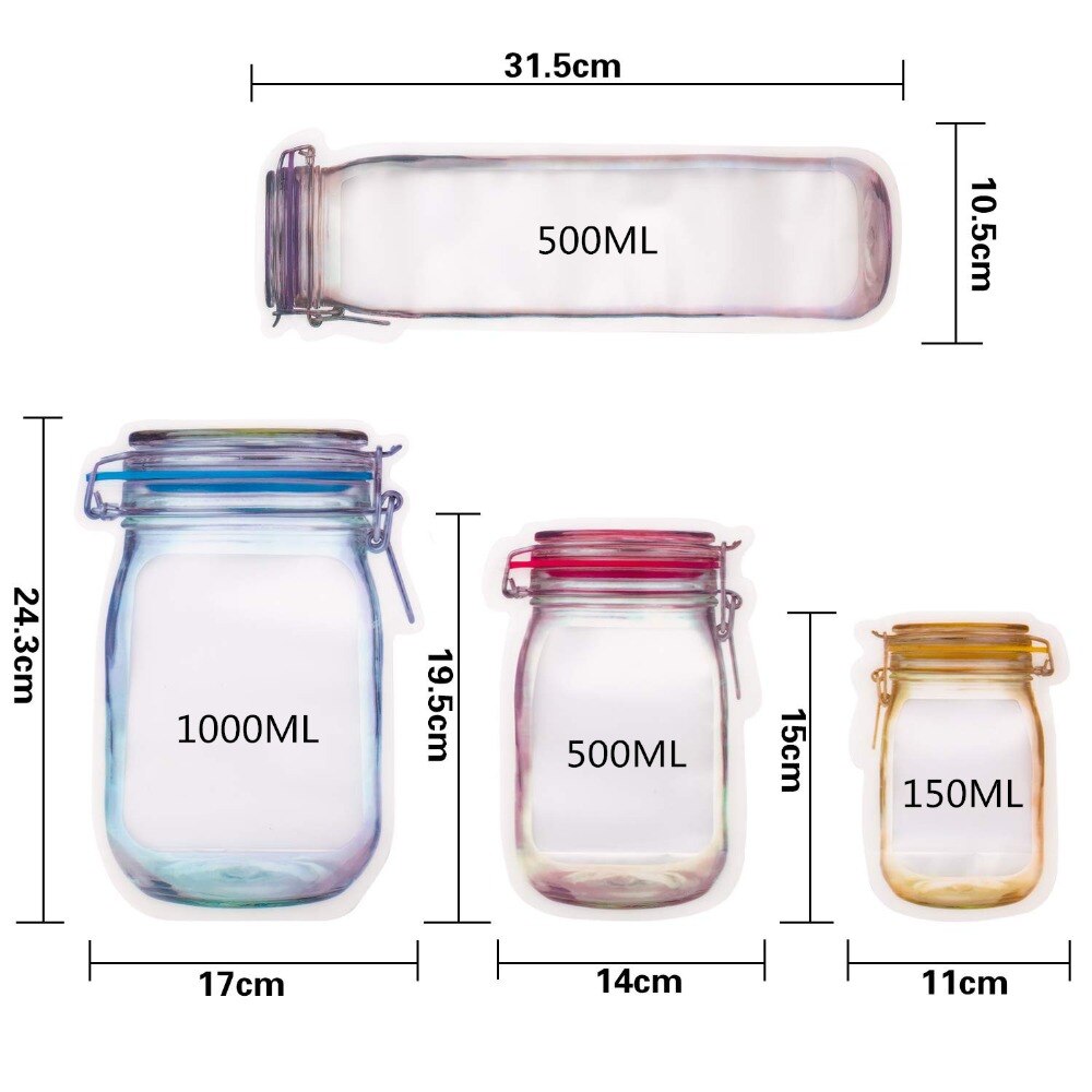 LMETJMA Reusable Jar Bags