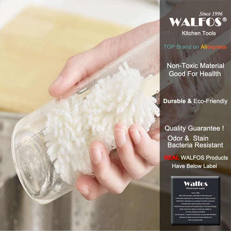 Walfos 1 Piece Sponge Convenient Bottle Cleaning Brush