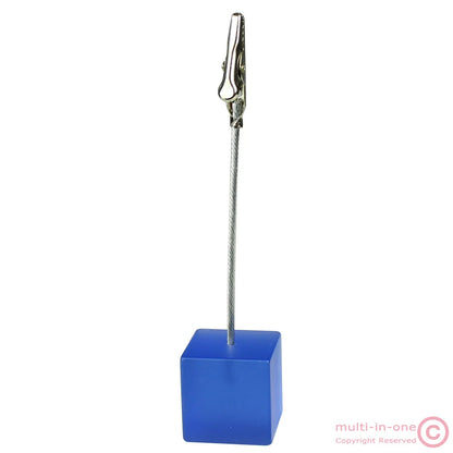 Color Cube Stand Alligator Wire Photo Clip
