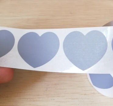 Heart-Shaped Scratch Off Labels – Gold, Silver & Rose Gold DIY Stickers