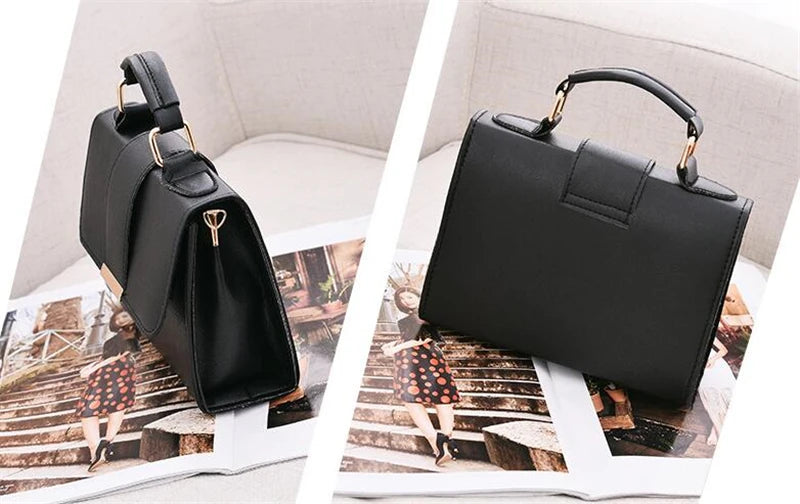 Classic PU Leather Flap Crossbody Handbag