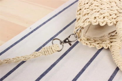 Handmade Half-Moon Straw Bag