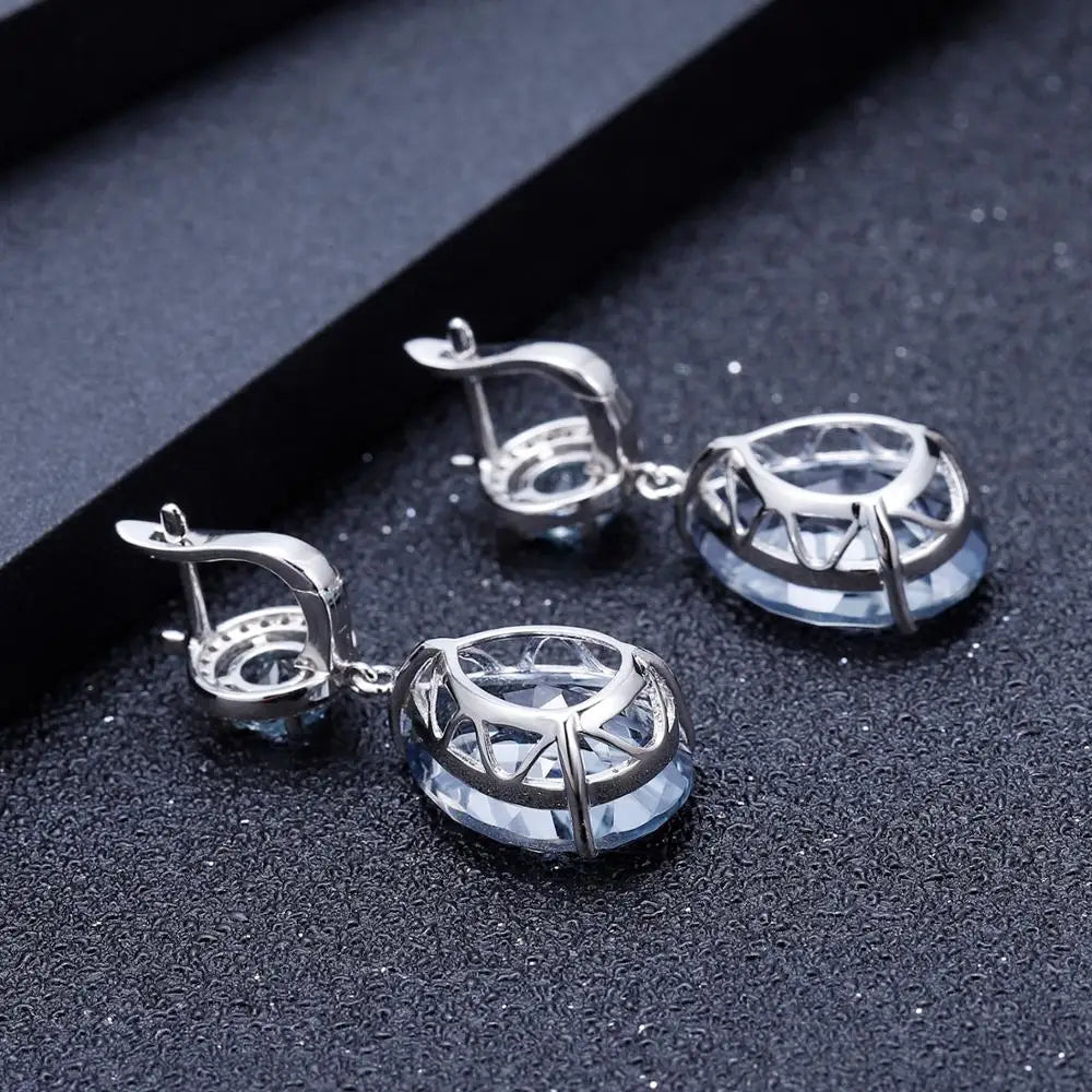 Natural Mystic Quartz Topaz Drop Earrings