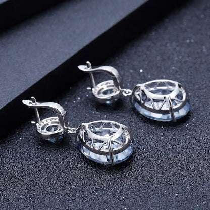 Natural Mystic Quartz Topaz Drop Earrings