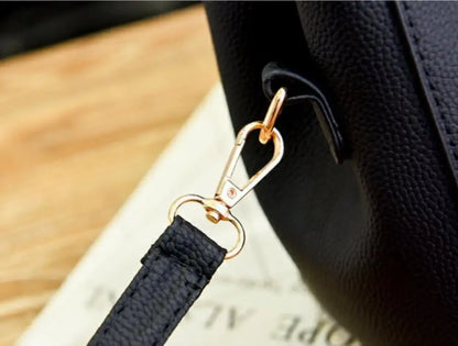 Large Capacity PU Leather Shopper Tote Bag