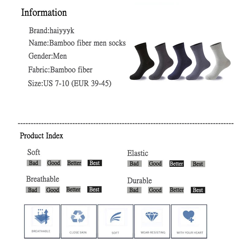 Bamboo Fiber Men Socks