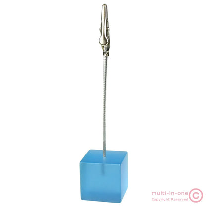 Color Cube Stand Alligator Wire Photo Clip