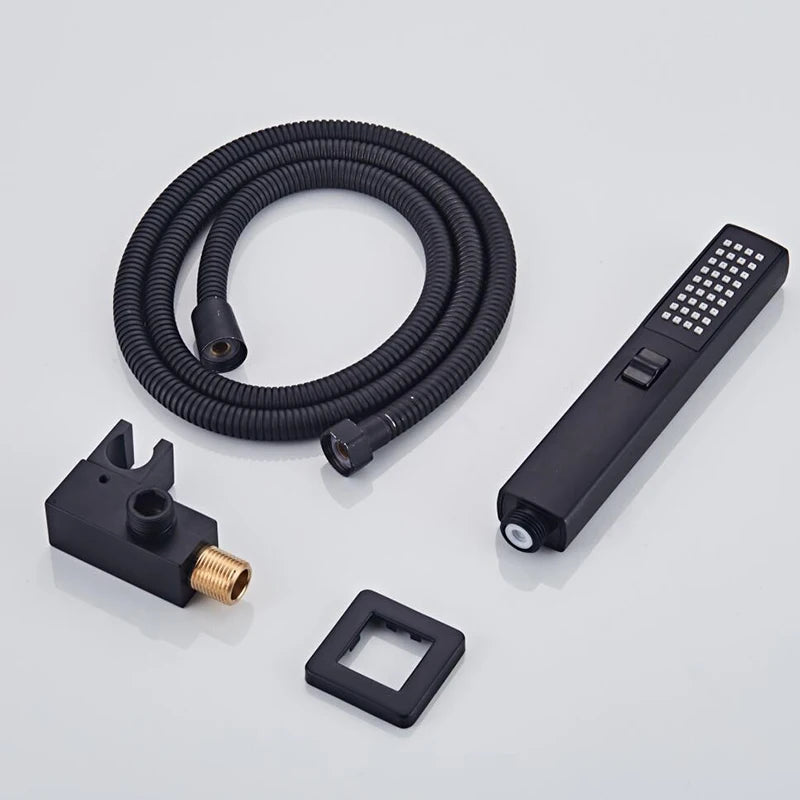 Black 2-Function Handheld Shower & Spray Gun Set