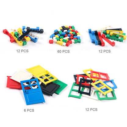 102pcs Door & Window Brick DIY House Building Blocks Toys