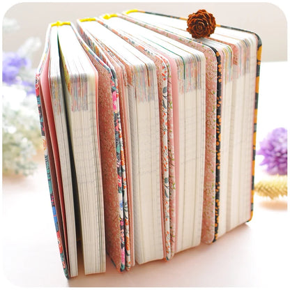 PU Leather Floral Flower Schedule Diary Book