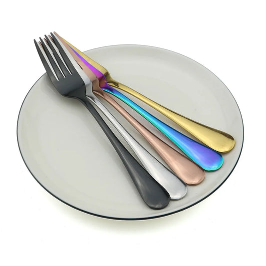 Rainbow Stainless Steel Dinner Fork Set