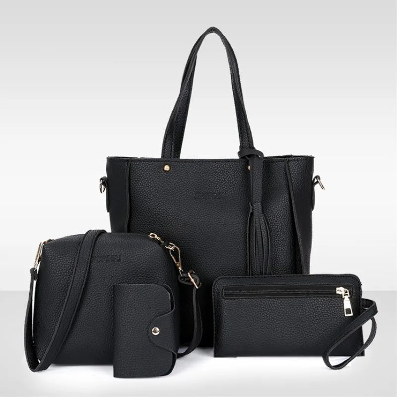 PU Leather Handbag Set