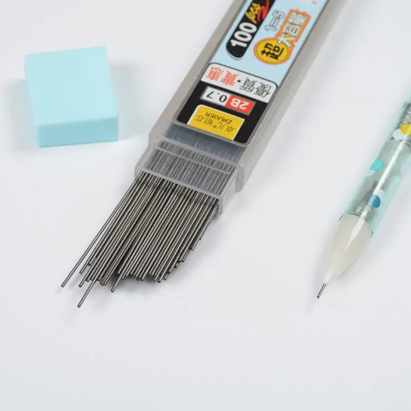 100Pcs/Box 0.5mm 0.7mm Graphite Lead 2b Mechanical Pencil Refill