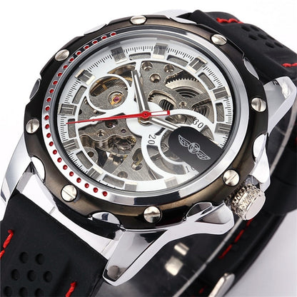 Mechanical watches Skeleton Watches Rubber Strap