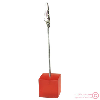 Color Cube Stand Alligator Wire Photo Clip