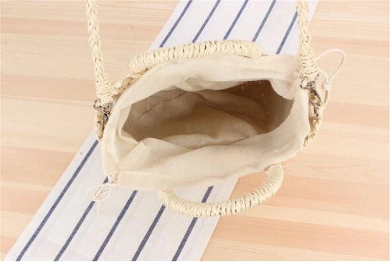 Handmade Half-Moon Straw Bag