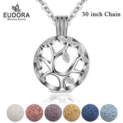 EUDORA 14mm Tree Of Life Pendant Aromatherapy