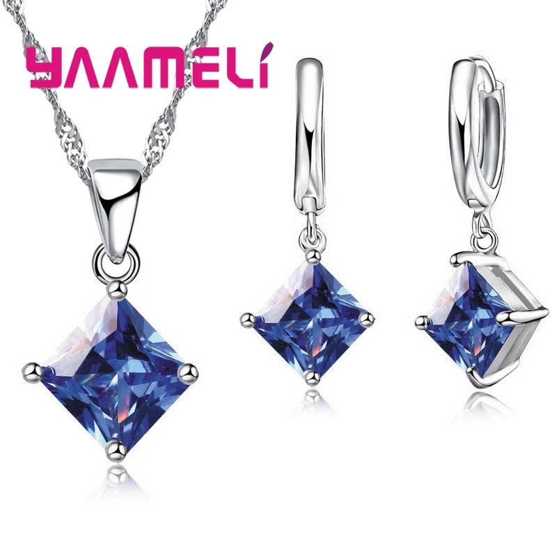 925 Sterling Silver Necklace & Earring Set
