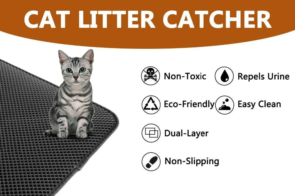 Double-Layer Cat Litter Mat