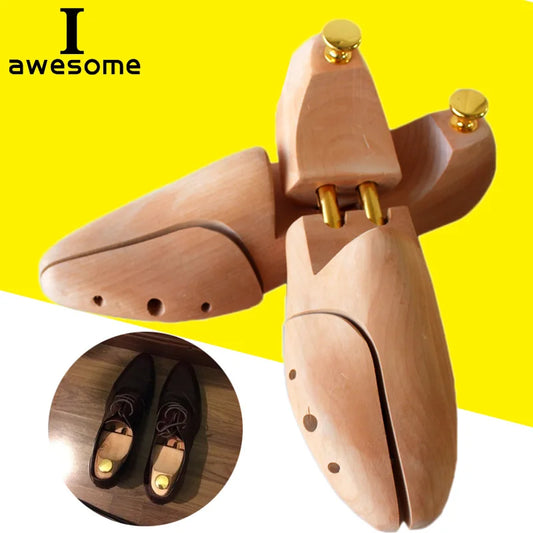 1 Pair Wooden Adjustable Shoe Trees